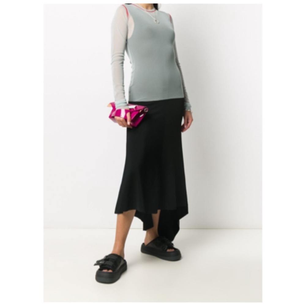 Ambush power sheer mesh tee top in mint xs